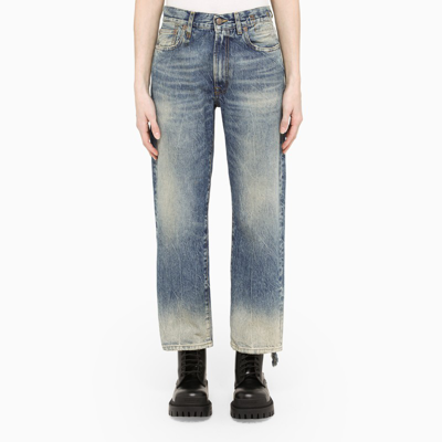 R13 Washed Blue Straight Jeans