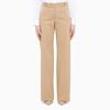 Ferragamo High-waisted Straight-leg Trousers In Beige