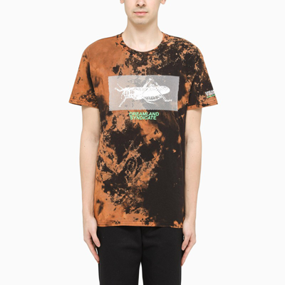 Dreamland Syndicate Tie-dye Insect-print Crewneck T-shirt In Black