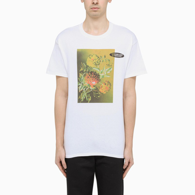 Dreamland Syndicate White Floral-print Crewneck T-shirt