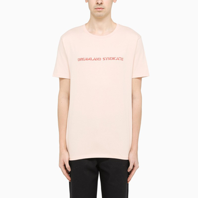 Dreamland Syndicate Pink Logo-print Crewneck T-shirt