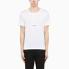 SAINT LAURENT WHITE LOGO-PRINT CREWNECK T-SHIRT