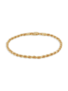 SAKS FIFTH AVENUE MADE IN ITALY WOMEN'S 18K YELLOW GOLDPLATED STERLING SILVER ROPE CHAIN BRACELET