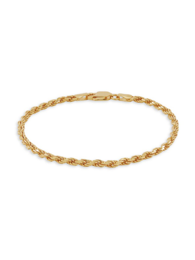 Saks Fifth Avenue Made In Italy Women's 18k Yellow Goldplated Sterling Silver Rope Chain Bracelet