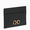 FERRAGAMO BLACK THE GANCINI CREDIT CARD HOLDER