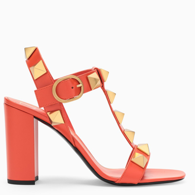 Valentino Garavani Orange Roman Stud High Sandals