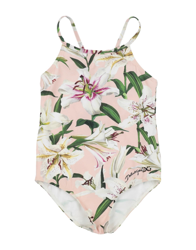 Dolce & Gabbana Kids' One-piece Swimsuits In Pink