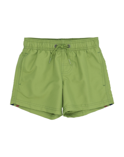 Sundek Kids' Swim Trunks In Green