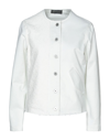 MR & MRS ITALY MR & MRS ITALY WOMAN JACKET WHITE SIZE M COTTON, ELASTANE, NYLON, VISCOSE