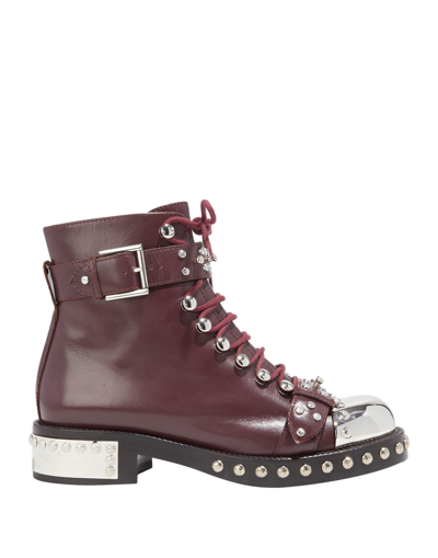 Alexander Mcqueen Ankle Boots In Mauve