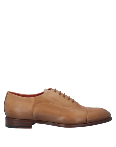 Santoni Lace-up Shoes In Beige