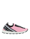 Dolce & Gabbana Teen Logo-print Sock-style Sneakers In Pink