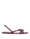 Ancient Greek Sandals Toe Strap Sandals In Garnet