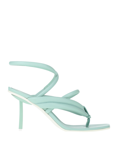 Le Silla Toe Strap Sandals In Light Green