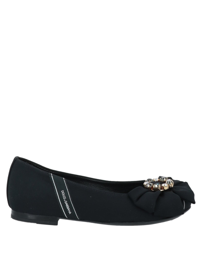 Dolce & Gabbana Kids' Ballet Flats In Black