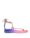 Chloé Toe Strap Sandals In Bright Blue