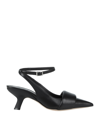 Vic Matie Chelsea Slash Mid-heel Pumps In Black