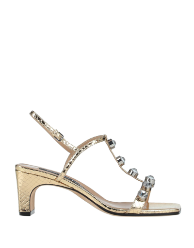Sergio Rossi Sandals In Gold