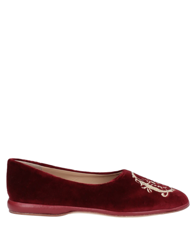 Chloé Ballet Flats In Brick Red