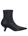 Vic Matie Leather Ankle Boots In Black