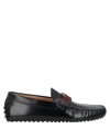 Tod's Man Loafers Black Size 8 Calfskin In Black