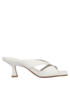 Vic Matie Toe Strap Sandals In White