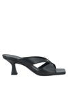 Vic Matie Toe Strap Sandals In Black
