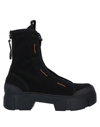 Vic Matie Ankle Boots In Canvas In Black