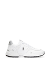 POLO RALPH LAUREN POLO RALPH LAUREN JOGGER LEATHER-PANELED SNEAKER MAN SNEAKERS WHITE SIZE 9 SOFT LEATHER, SYNTHETIC F