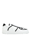 Gcds Nami Bicolor Leather Sneakers In White