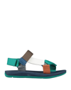 Camper Match Touch-strap Sandals In Emerald Green