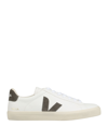Veja White Low-top Sneakers With Logo Patch In Leather Man In White