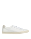 Veja White Leather Sneakers With Embroidered Logo In White