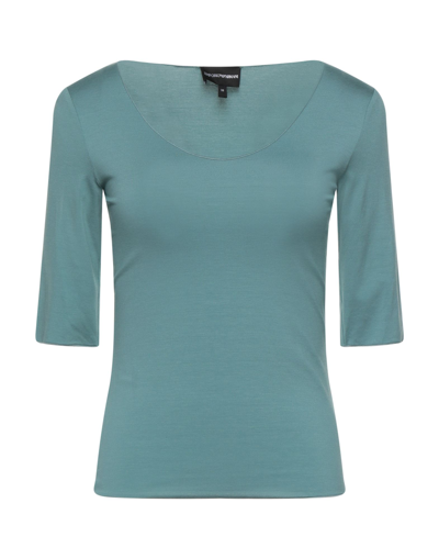 Emporio Armani T-shirts In Sage Green