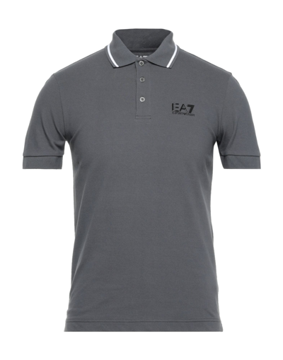 Ea7 Polo Shirts In Lead