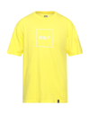Huf T-shirts In Yellow