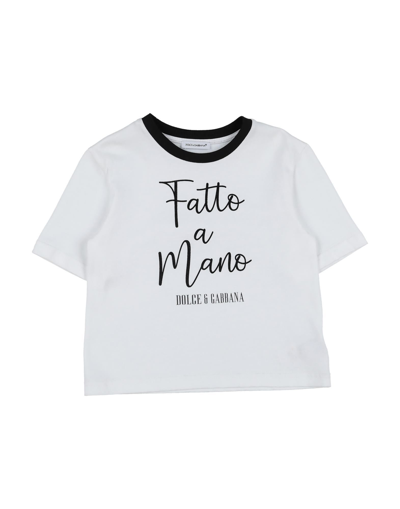 Dolce & Gabbana Babies' T-shirts In White