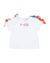 Emilio Pucci Kids' T-shirts In White