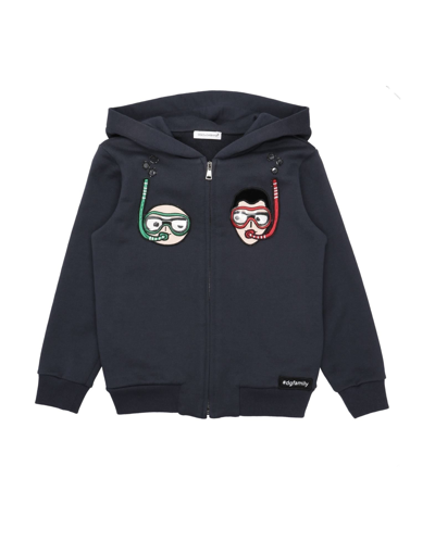 Dolce & Gabbana Kids' Sweatshirts In Dark Blue