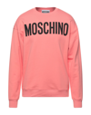 Moschino Sweatshirts In Salmon Pink