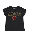 DOLCE & GABBANA DOLCE & GABBANA TODDLER GIRL T-SHIRT BLACK SIZE 6 COTTON, POLYESTER, POLYAMIDE