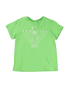 Emporio Armani Kids' T-shirts In Green