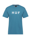 Huf T-shirts In Blue