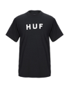 Huf T-shirts In Black