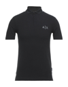 Armani Exchange Polo Shirts In Black