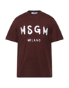 Msgm T-shirts In Brown