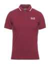 Ea7 Polo Shirts In Garnet