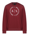 Armani Exchange Sweatshirts In Maroon