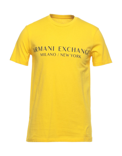 Armani Exchange T-shirts In Yellow