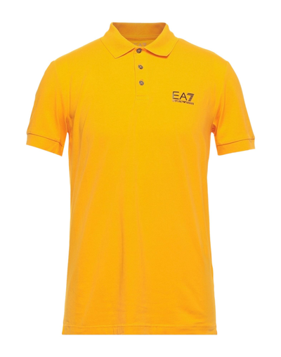 Ea7 Polo Shirts In Orange